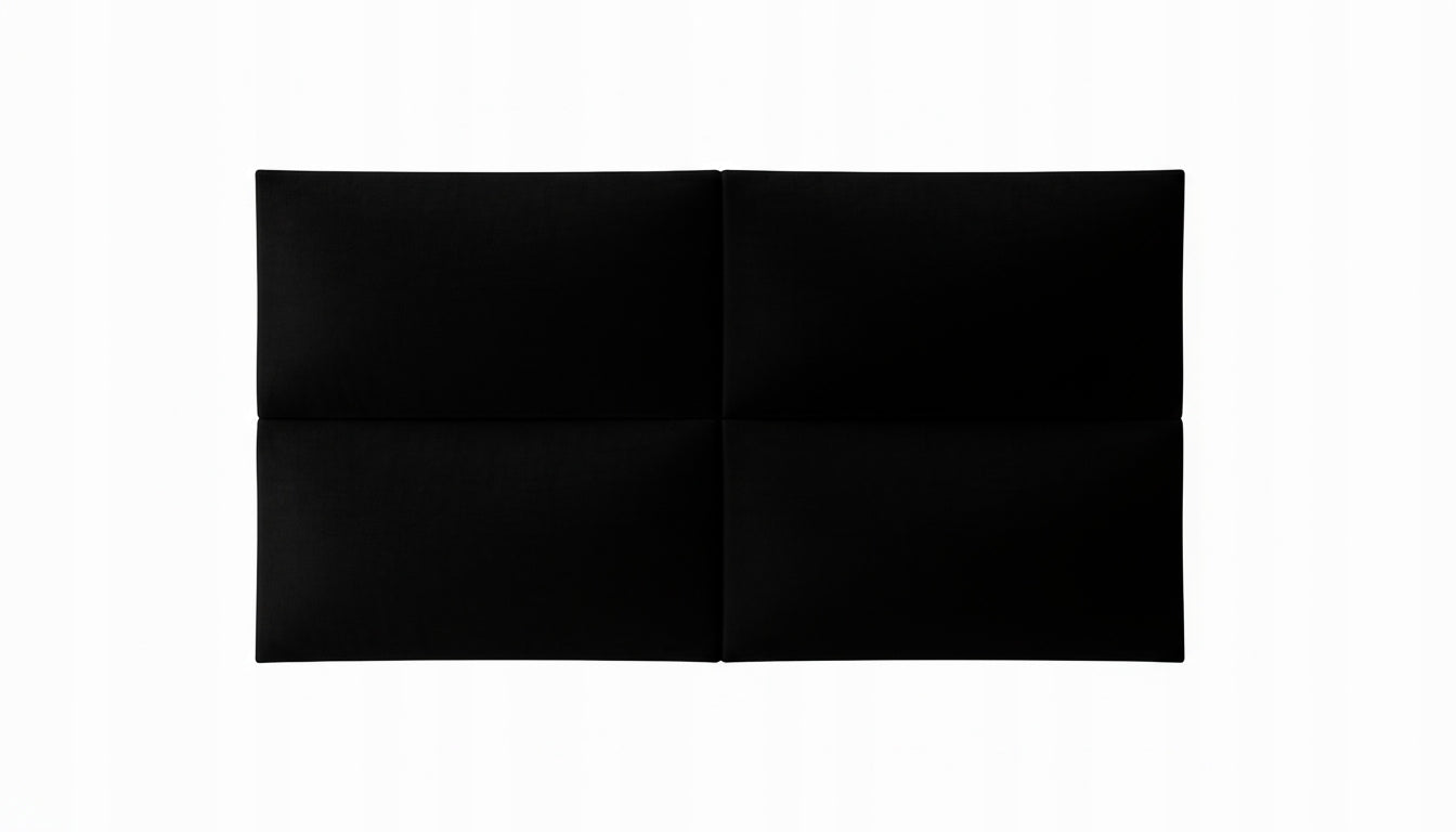 PANELE TAPICEROWANE 30X50 CM WELUROWE ŚCIENNE CZARNE WEZGŁOWIE