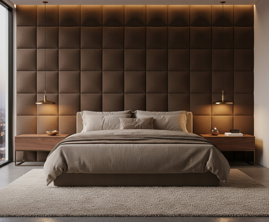 PANELE TAPICEROWANE 30X40 CM WELUROWE ŚCIENNE GRANATOWE WEZGŁOWIE