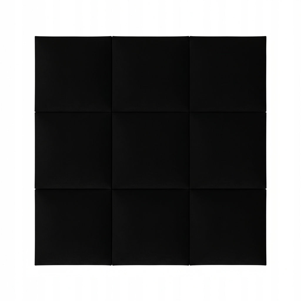 PANELE TAPICEROWANE WELUROWE ŚCIENNE CZARNE WEZGŁOWIE