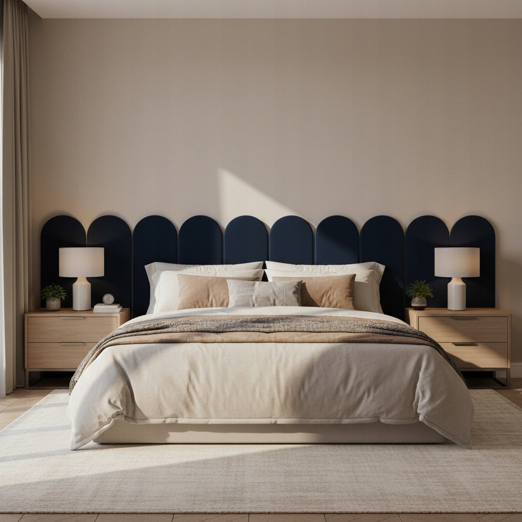 PANELE TAPICEROWANE WELUROWE ŚCIENNE GRANAT WEZGŁOWIE