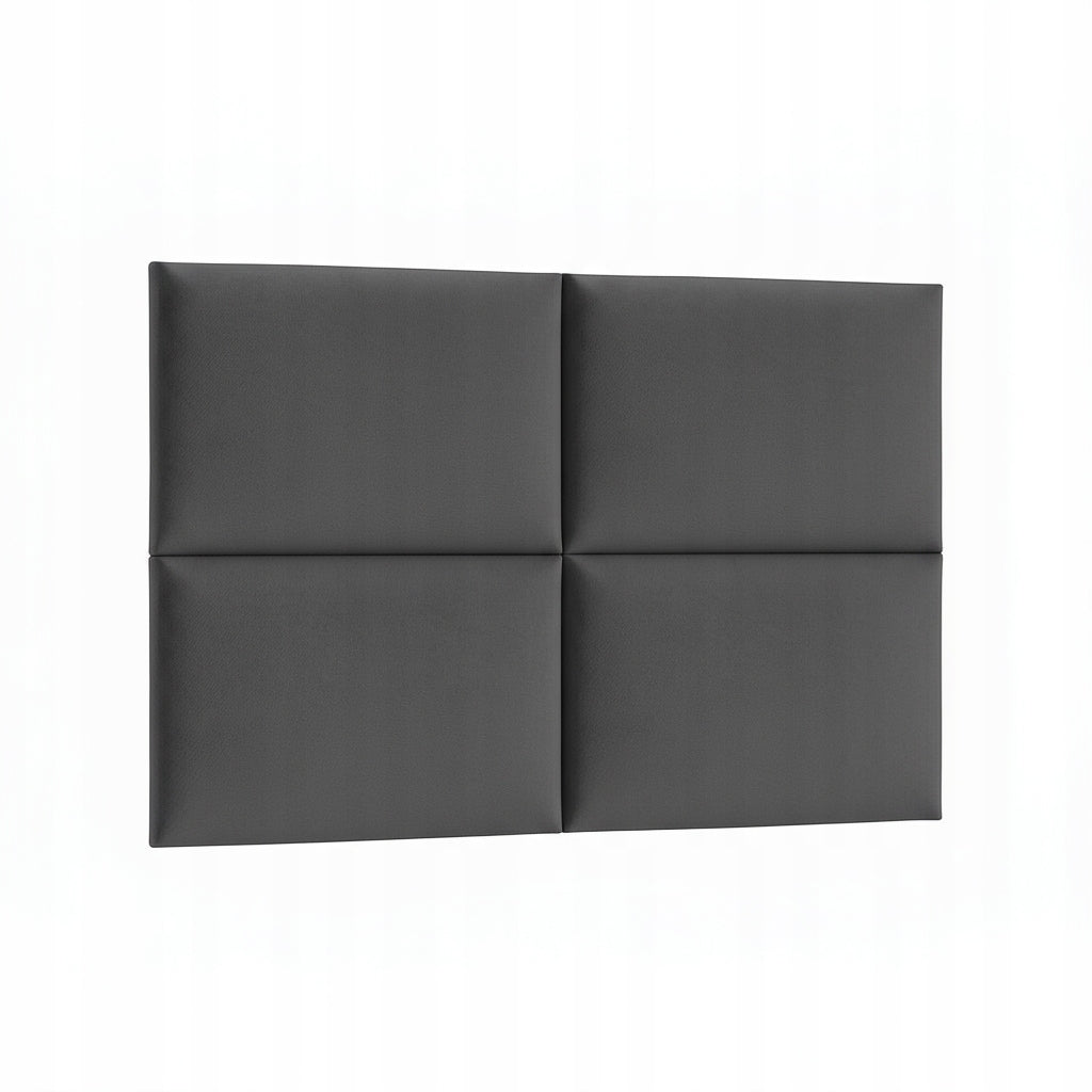 PANELE TAPICEROWANE 30X60 CM WELUROWE ŚCIENNE SZARE CIEMNE WEZGŁOWIE