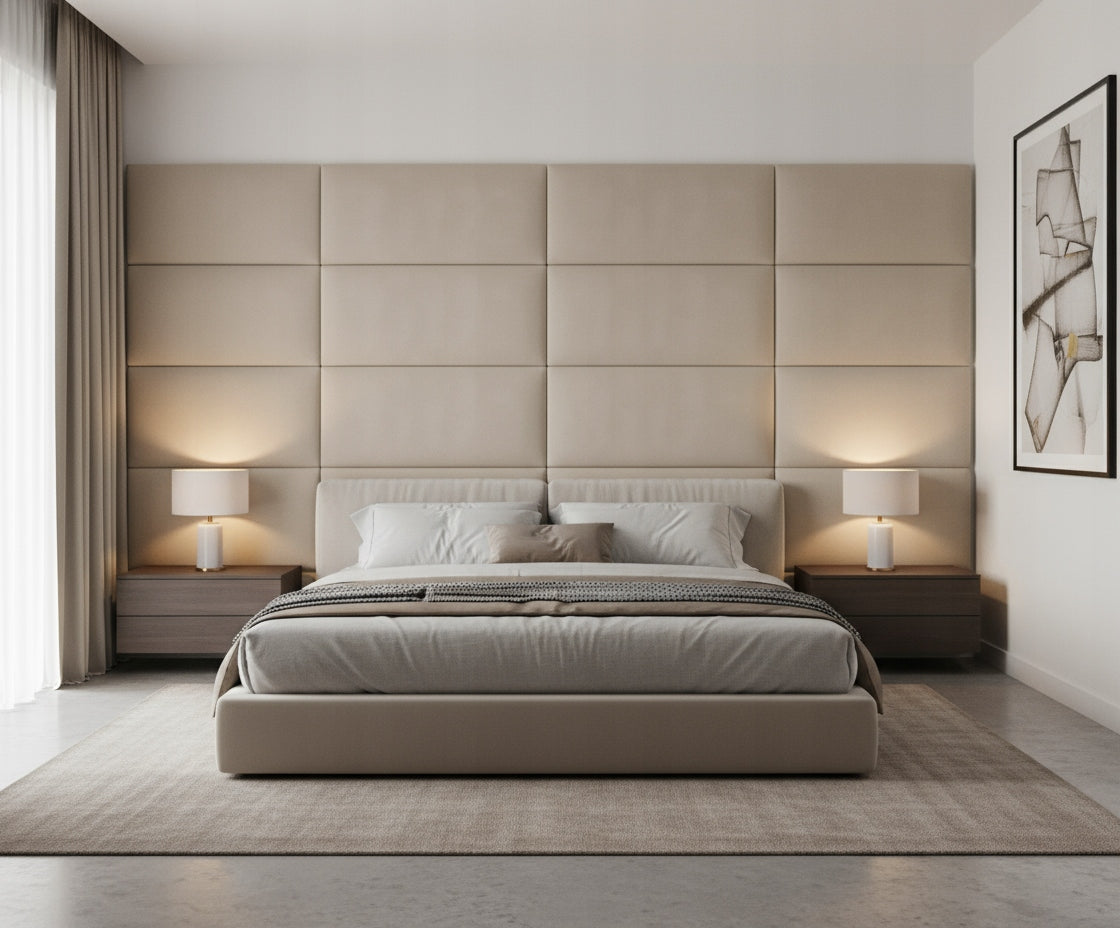 PANELE TAPICEROWANE 30X70 CM WELUROWE ŚCIENNE BIAŁE WEZGŁOWIE