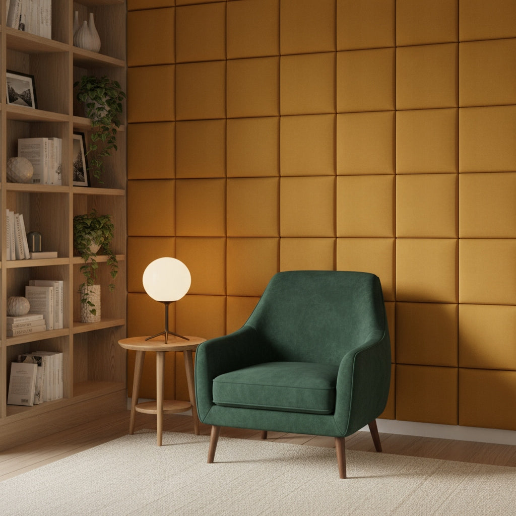 PANELE TAPICEROWANE 30X40 CM WELUROWE ŚCIENNE BRĄZ WEZGŁOWIE