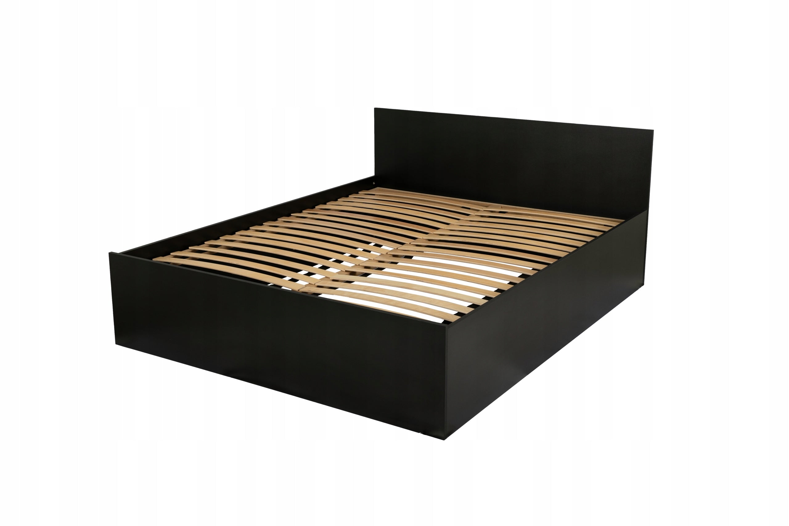 ŁÓŻKO PODNOSZONE CZARNE + STELAŻ METALOWY + POJEMNIK