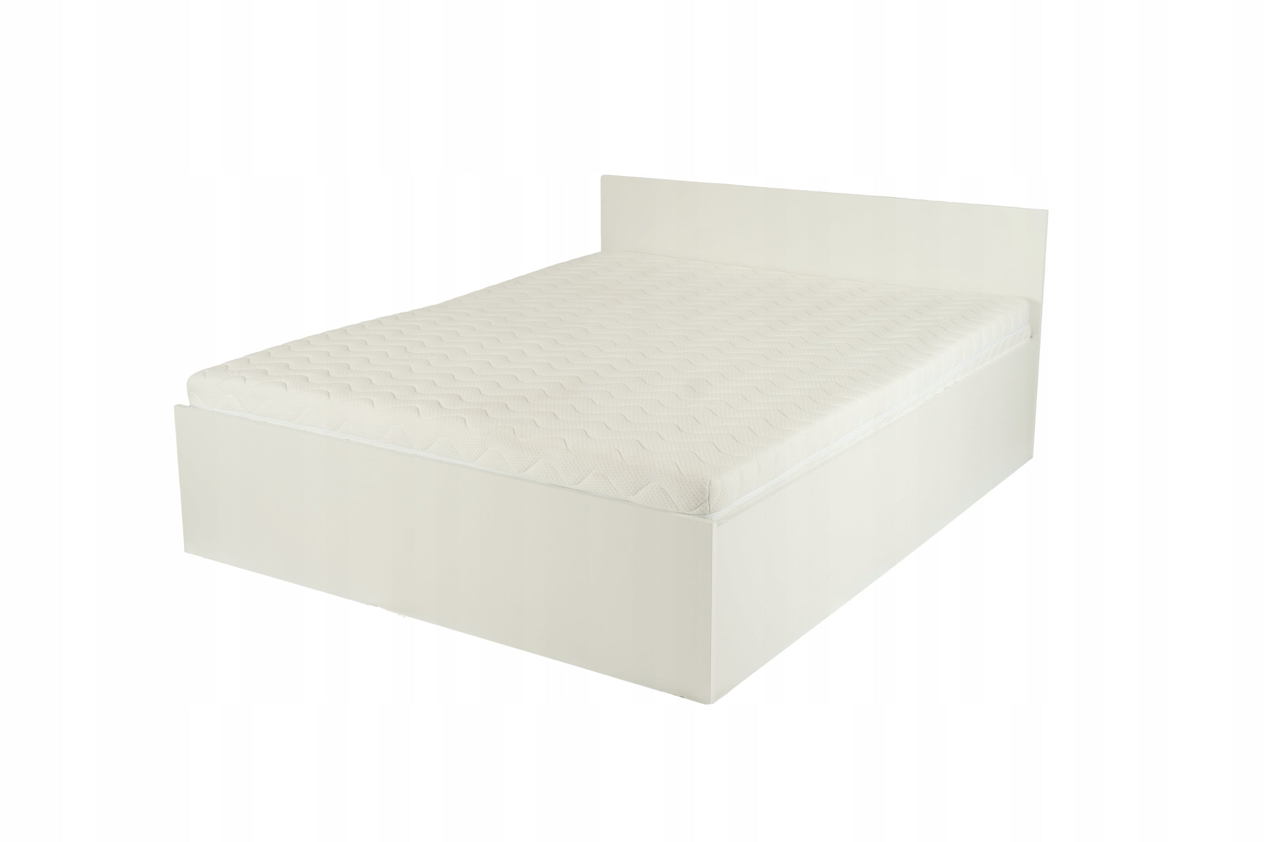 ŁÓŻKO PODNOSZONE BIEL ALPEJSKA + STELAŻ METALOWY + POJEMNIK