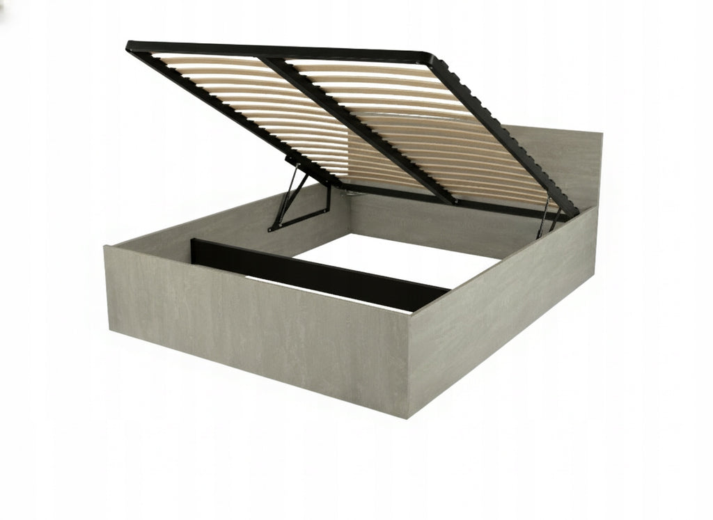 ŁÓŻKO PODNOSZONE BETON + STELAŻ METALOWY + POJEMNIK