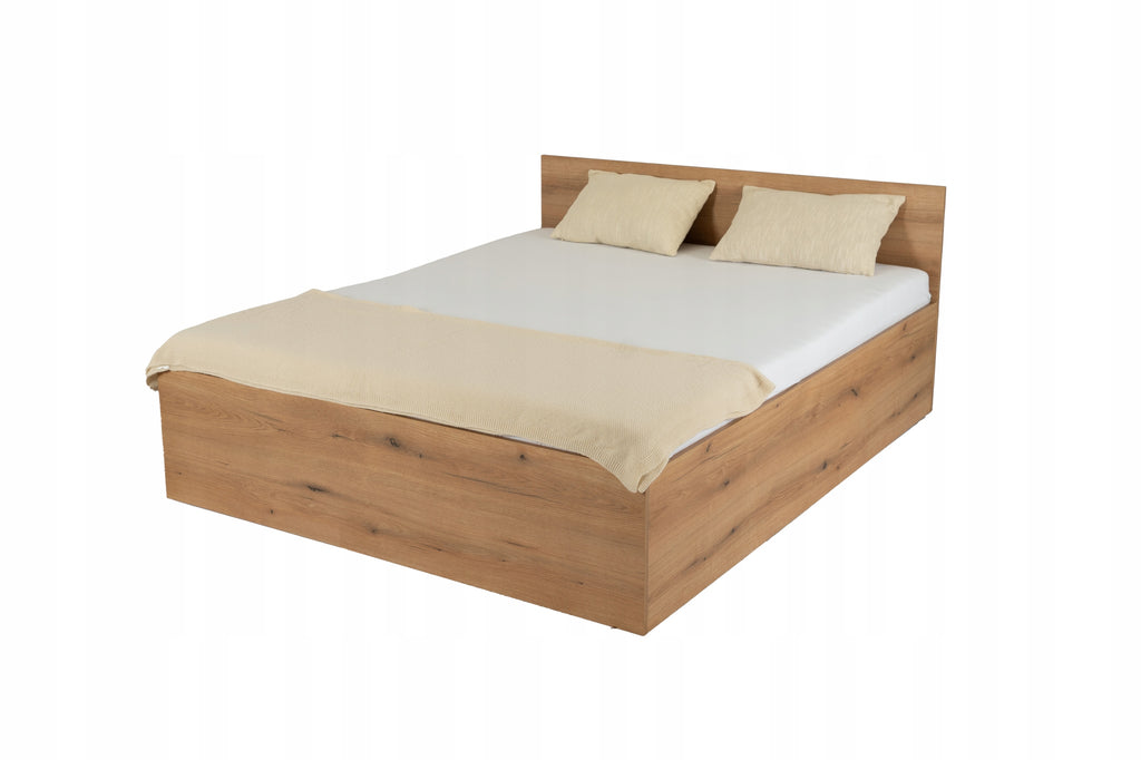 ŁÓŻKO PODNOSZONE DĄB EVOKE + STELAŻ METALOWY + POJEMNIK