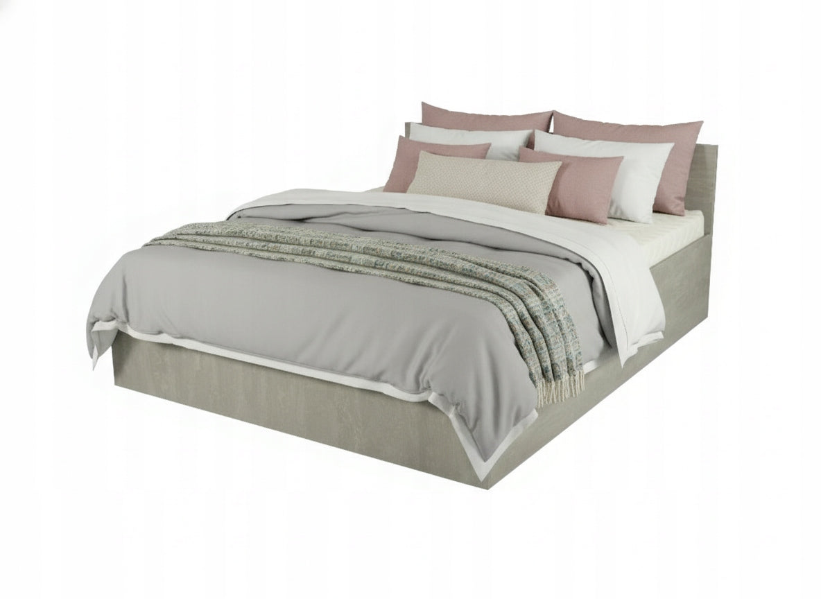 ŁÓŻKO PODNOSZONE BETON + STELAŻ METALOWY + POJEMNIK