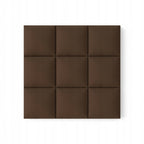 PANELE TAPICEROWANE WELUROWE ŚCIENNE BRĄZ WEZGŁOWIE