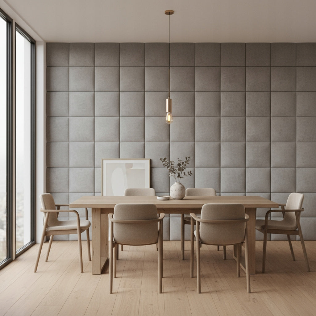 PANELE TAPICEROWANE 30X40 CM WELUROWE ŚCIENNE SZARY WEZGŁOWIE