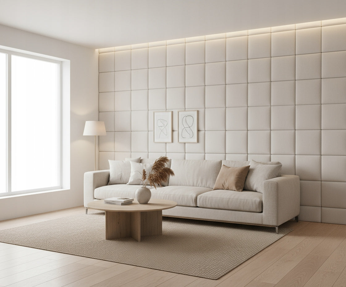 PANELE TAPICEROWANE WELUROWE ŚCIENNE BIAŁY WEZGŁOWIE