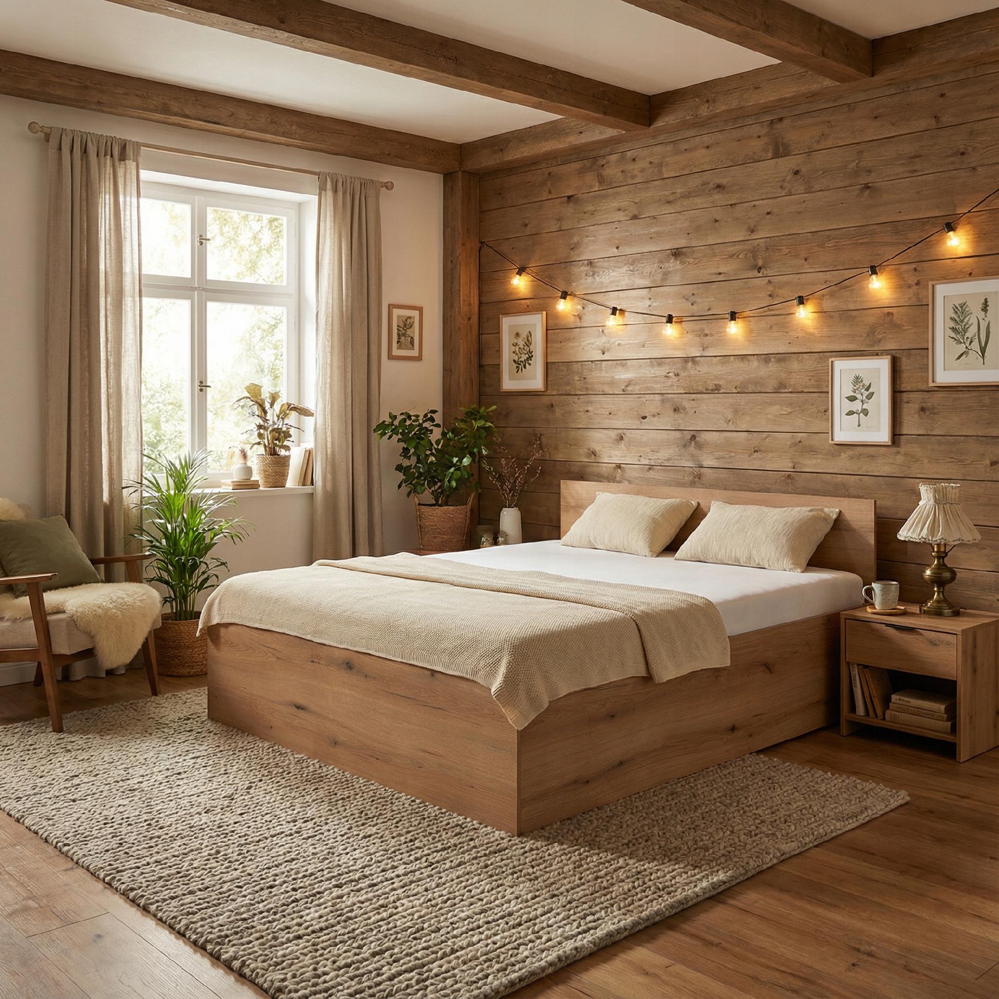 ŁÓŻKO PODNOSZONE DĄB EVOKE + STELAŻ METALOWY + POJEMNIK